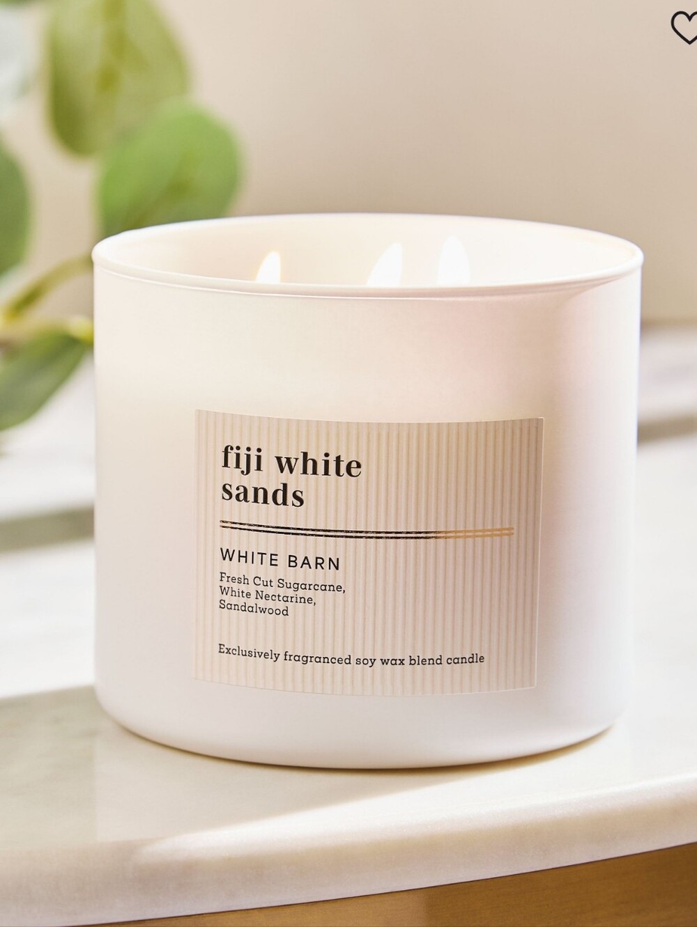 Bath & Body Works White Barn Fiji White Sands 3-Wick Candle NEW